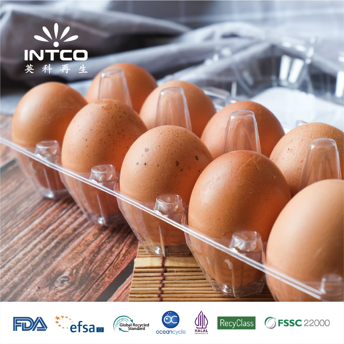 Thermoformed egg tray box